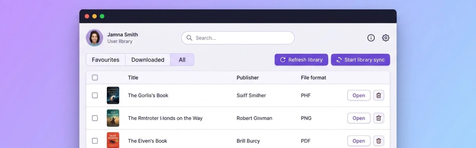 Development of a Desktop E-book Reader Application