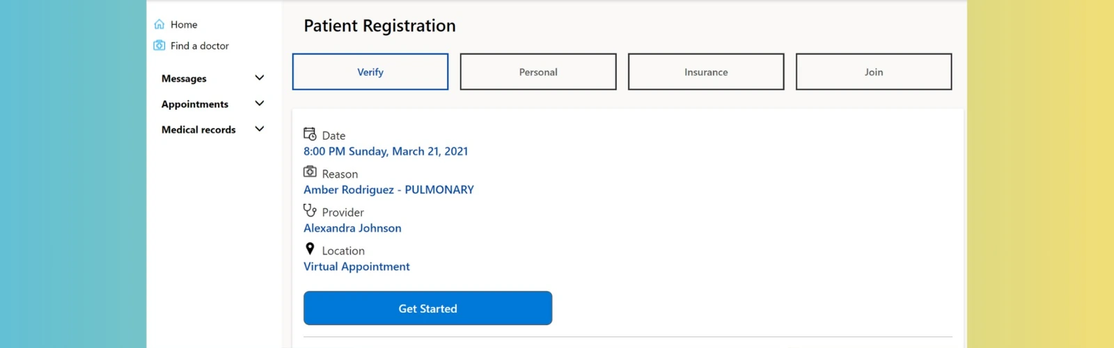 A digital patient registration form for a phyto-pharmaceutical business