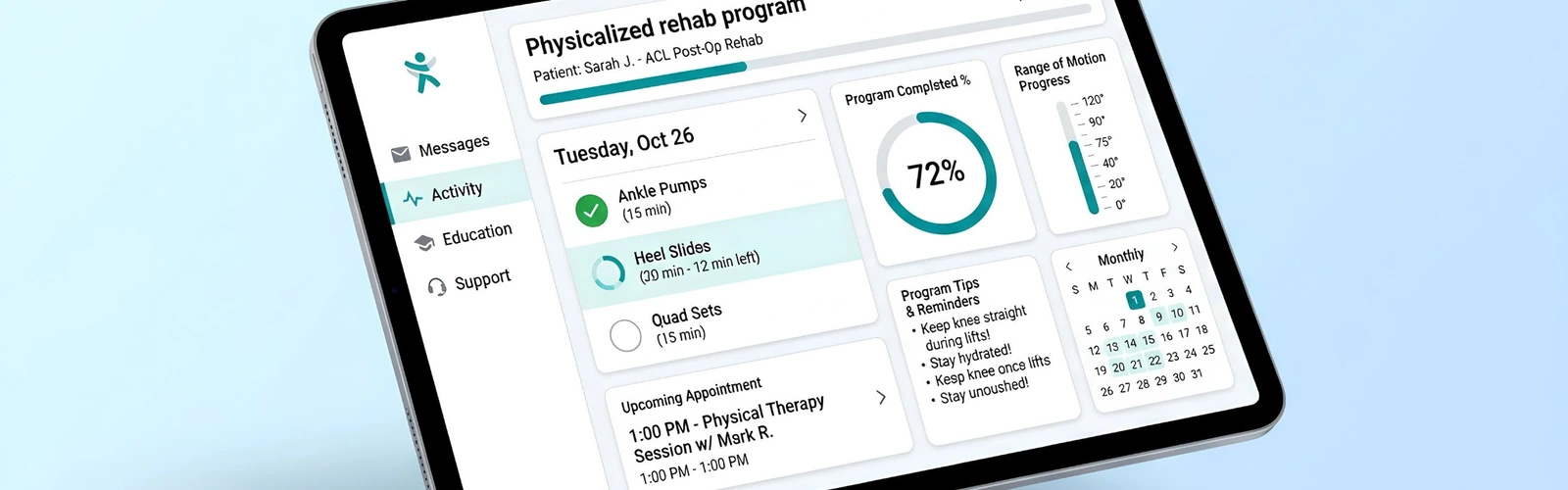 UX and UI for Medical Rehabilitation Software to Gain Investors